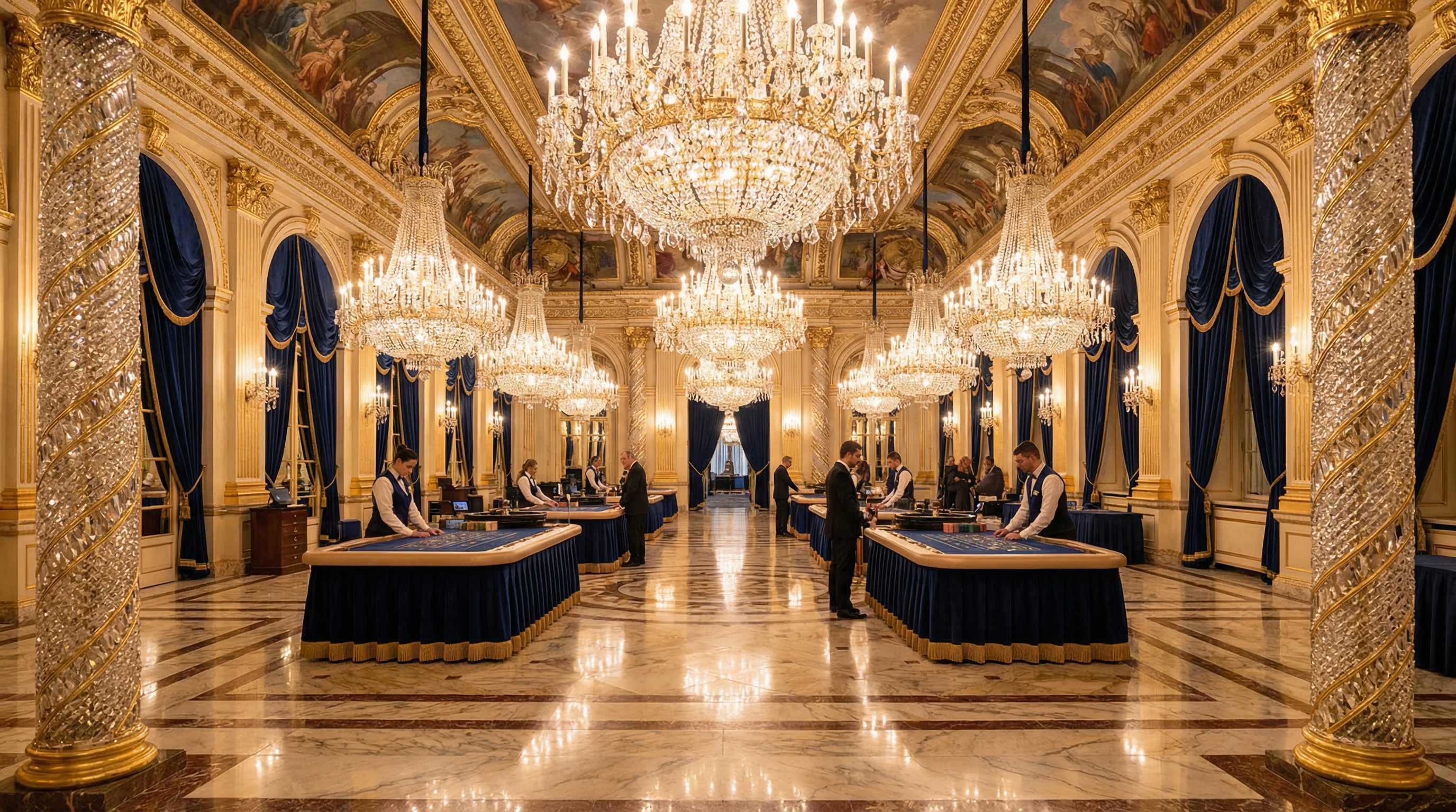 水晶赌场棋牌宫全景，展现 AG真人 的宏伟气势